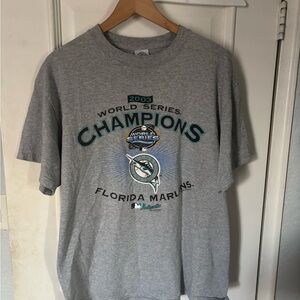 Vintage MLB Florida Marlins 2003 World Series Champions T-Shirt